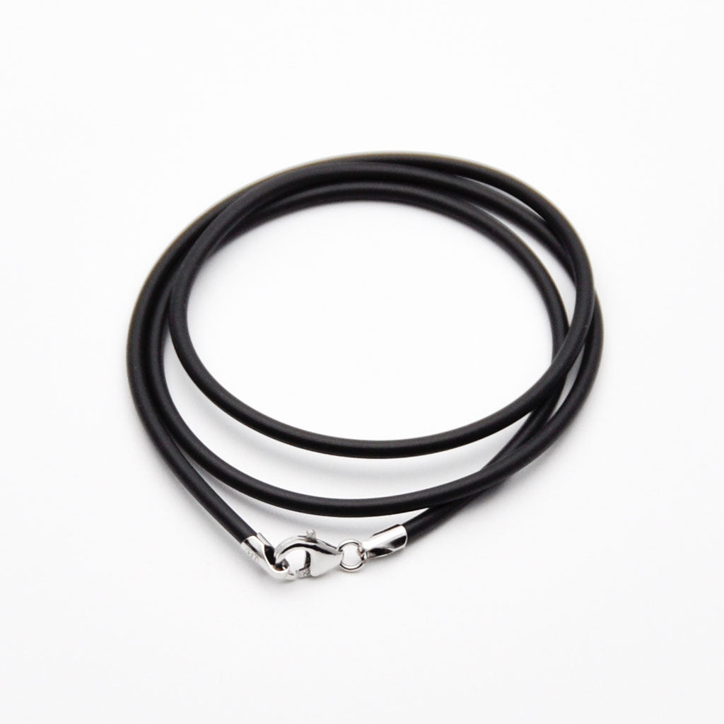 Rubber Necklace Kautschuk Halsband Schmuck Silber Kette Frauen Herren
