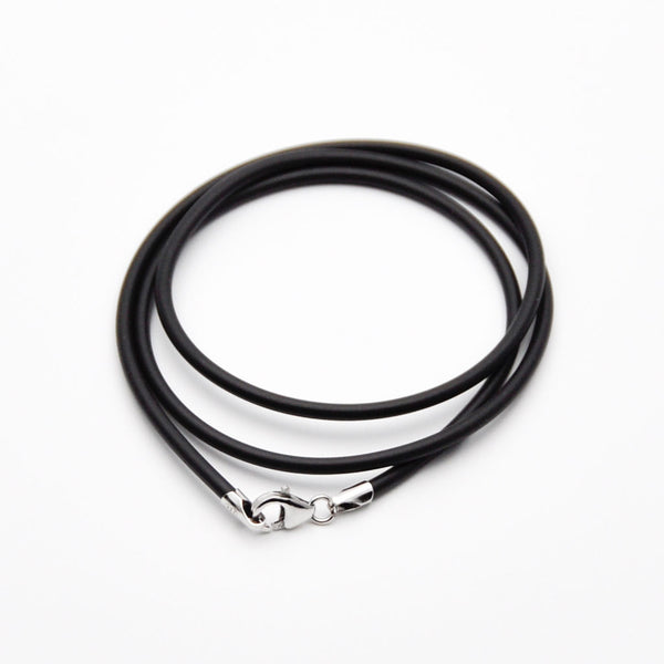 Rubber Necklace Kautschuk Halsband Schmuck Silber Kette Frauen Herren