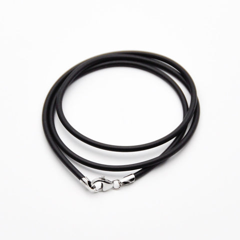 Rubber Necklace Kautschuk Halsband Schmuck Silber Kette Frauen Herren