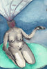 Watercolour Aquarell Malerei Frau Nackt Akt Woman Nude act Erotische