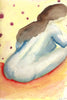 Watercolour Aquarell Malerei Frau Nackt Akt Woman Nude act Erotische