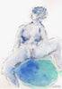 Watercolour Aquarell Malerei Frau Nackt Akt Woman Nude act Erotische