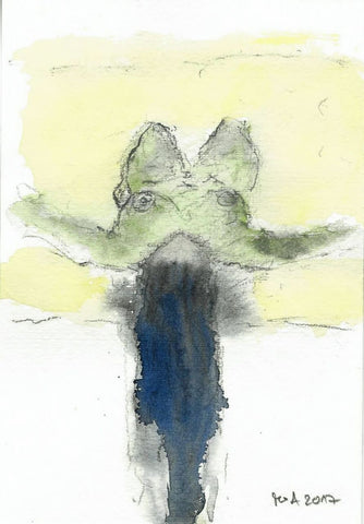 Watercolour Aquarell Malerei Frau Nackt Akt Woman Nude act Erotische