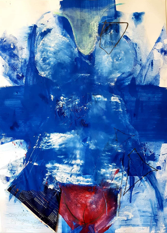 Collagen MixedMedia FineArt Abstrakt Acrylmalerei SexualAbuse Kunsttherapie