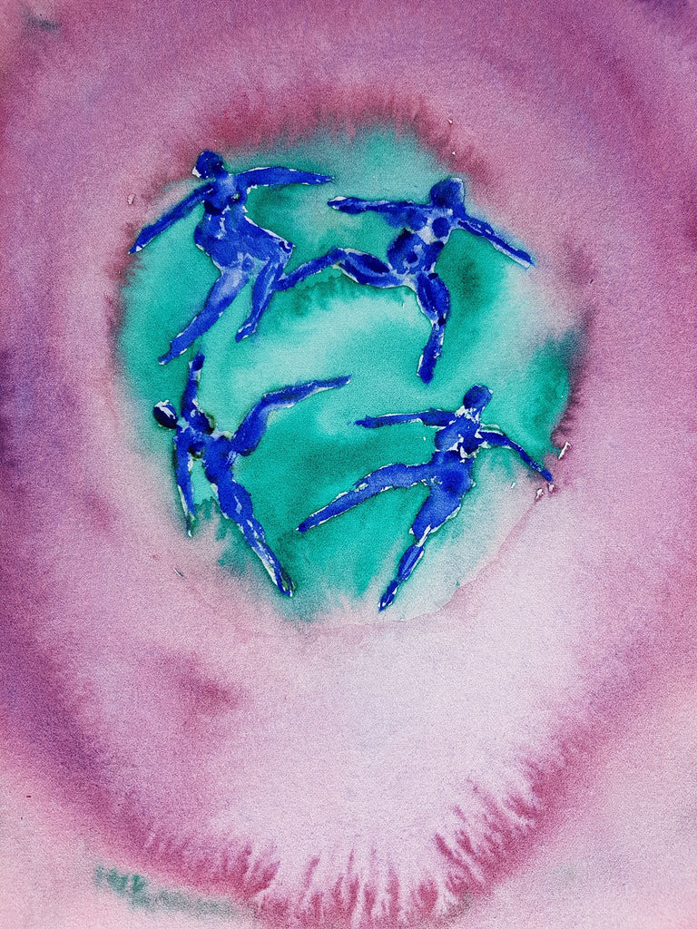 Water Colour Aquarellmalerei Figürlich Frauen Akt Abstrakt Erotic