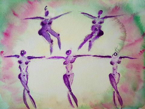 Water Colour Aquarellmalerei Figürlich Frauen Akt Abstrakt Erotic