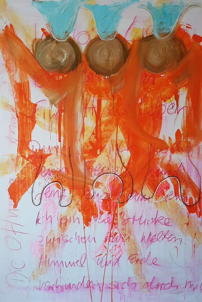 Collage MixedMedia FineArt Abstrakt Acrylmalerei SexualAbuse Kunsttherapie