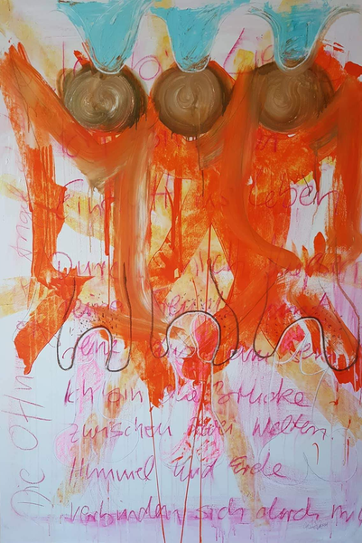 Collage MixedMedia FineArt Abstrakt Acrylmalerei SexualAbuse Kunsttherapie