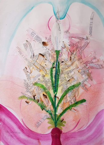 Collage MixedMedia FineArt Abstrakt Acrylmalerei SexualAbuse Kunsttherapie