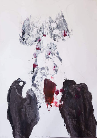 Collage MixedMedia FineArt Abstrakt Acrylmalerei SexualAbuse Kunsttherapie