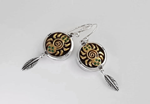 Ethnischer Schmuck, Spinne Ohrring, Tribalschmuck, Talisman, Silberohrring mit Spinnenmotiv, Ohrring Tiermotiv, animalischer Schmuck